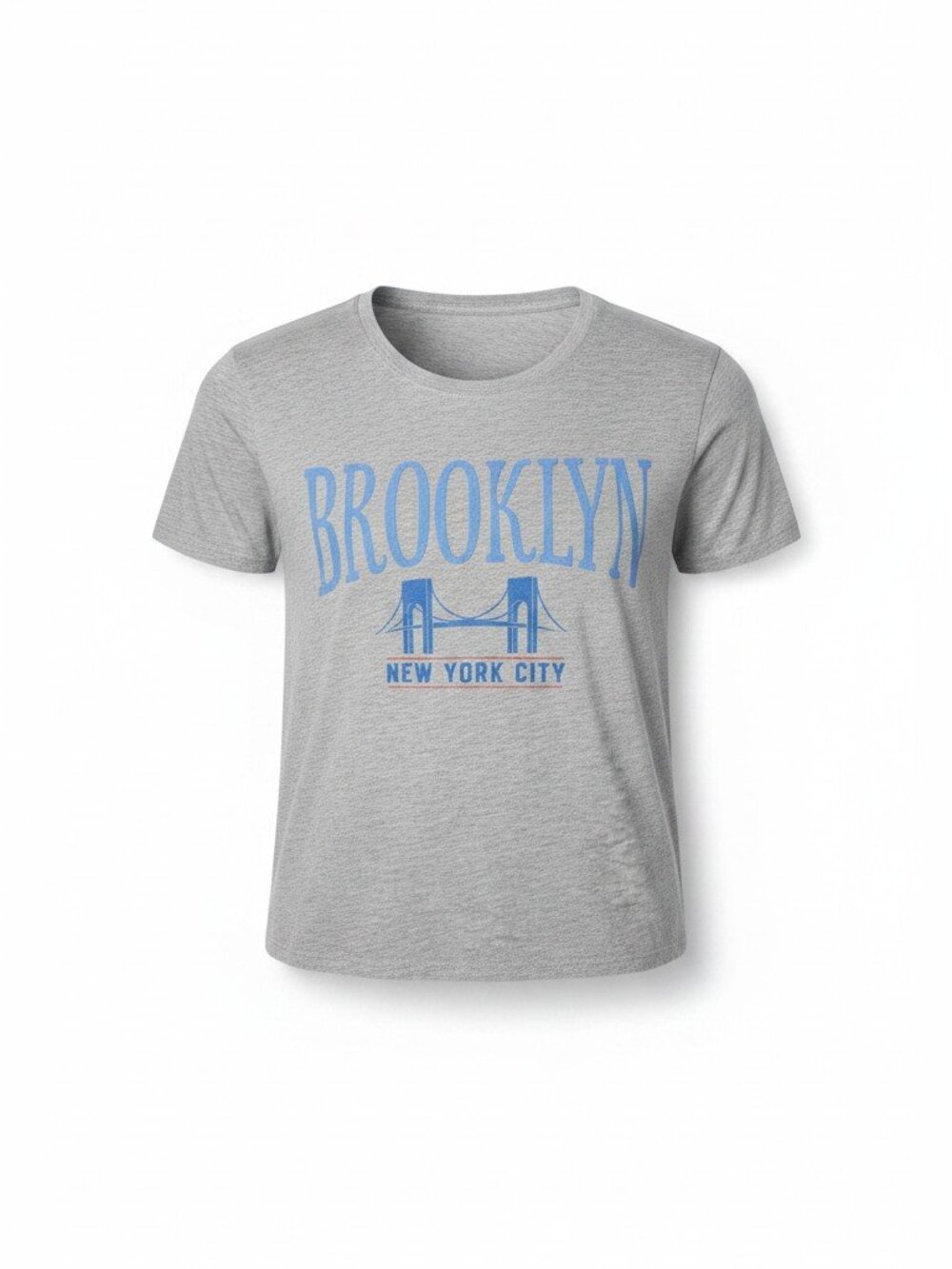 Freeze Brooklyn New York City Graphic Tee Grey Blue Size L